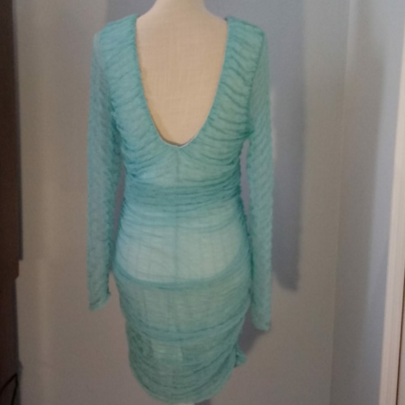 Fashion Nova mint mesh mini dress - Picture 2 of 4